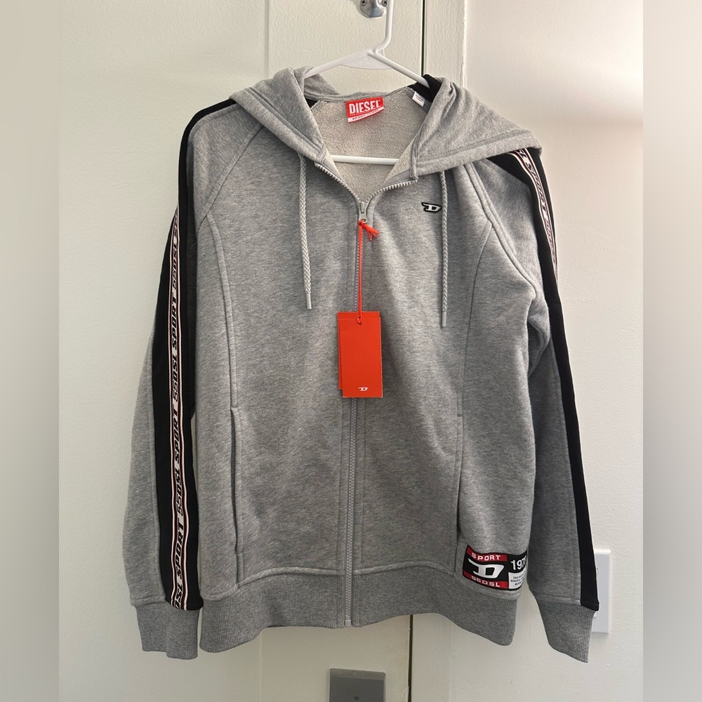 Diesel Mens Zip Up Sweatshirt Amst-Trasteer-Ht01
